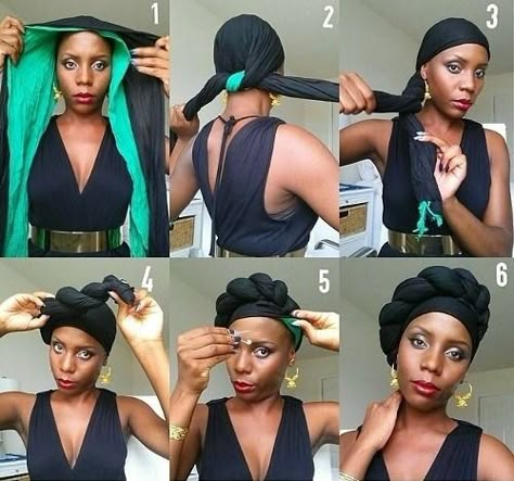 9 Ways To Prep Natural Hair For Cold Weather, Because Snows And 'Fros Don't Go Well Together | Bustle Headwrap Hairstyles, Headwrap Tutorial, Head Scarfs, Head Wrap Styles, Hair Wrap Scarf, Hair Scarf Styles, Head Scarf Styles, African Head Wraps, Pelo Afro