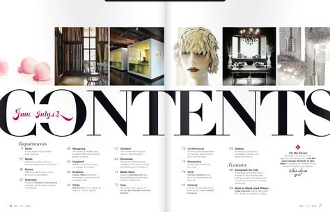 Love the layouts - hate the fonts Contents Page Ideas, Magazine Topics Ideas, Id Magazine Layout, Elegant Magazine Layout, Magazine Table Of Contents Design, Table Of Contents Design Layout Creative, Magazine Contents Page Design, Table Of Contents Design Layout, Table Of Contents Magazine