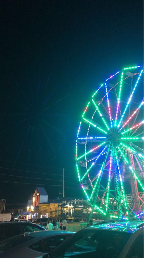 amusement park fair fun friends night south padre island texas tx goals ferris wheel aesthetic colorful vibes South Padre Island Aesthetic, South Padre Island Texas Pictures, Ferris Wheel Aesthetic, Wheel Aesthetic, Carnival Aesthetic, South Padre Island Texas, Padre Island Texas, Dark Carnival, Colorful Vibes