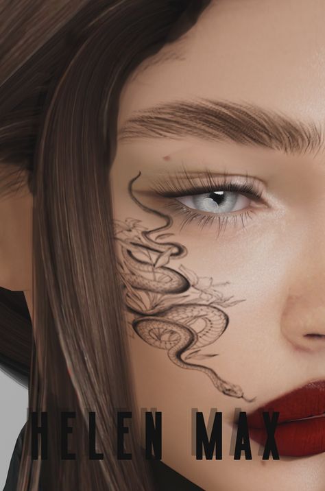 Sims 4 Neck Tattoo, Neck Tattoo Butterfly, Snake Face, Sims 4 Male, Sims 4 Tattoos, Tattoo Butterfly, 4 Tattoo, The Sims 4 Download, Max On