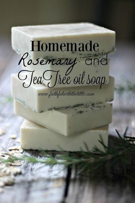 Tea Tree Oil Soap, Natural Soaps Recipes, Savon Diy, Rosemary Tea, Săpunuri Handmade, Soap Making Recipes, Homemade Lotion, Homemade Soap Recipes, Homemade Bath Products