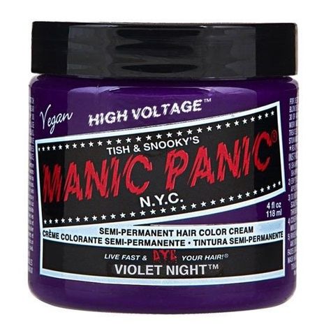 Manic Panic Semi-Permament Hair Color Creme, Deep Purple Dream 4 oz - Walmart.com - Walmart.com Manic Panic Electric Amethyst, Hair Wax Color, Cute Hair Color Ideas, Diy Hair Toner, Hair Lightner, Color Eyebrows, Manic Panic Hair Dye, Manic Panic Hair Color, Bright Purple Hair