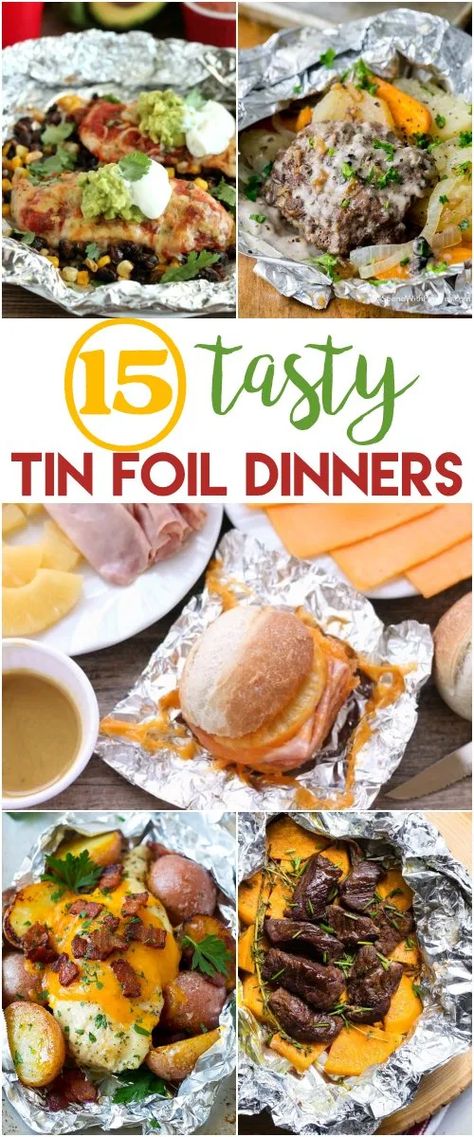 15 Tasty Tin Foil Dinners - Parade: Entertainment, Recipes, Health, Life, Holidays No Cook Camping Food, Tin Foil Meals, Tin Foil Dinners, Foil Pack Dinners, Foil Packet Dinners, Foil Pack Meals, Foil Dinners, Dinners Easy, Foil Packet Meals