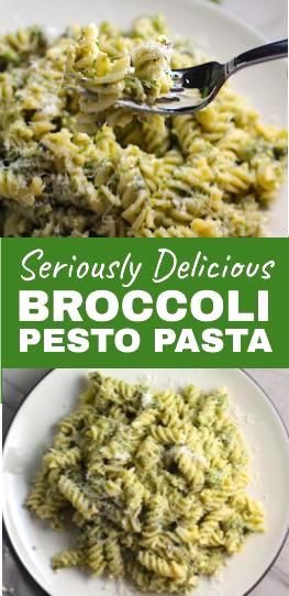 Broccoli Pesto Pasta is delicious AND good for you!  It has all of the classic pesto flavors from garlic, basil, parmesan cheese, and pine nuts.  But rather than a huge punch in the face of flavor, it's a bit more mellow - and healthier - for you with the addition of broccoli! #broccolirecipes #pesto #pasta #easydinner #dinnerideas #familydinner #healthydinner #vegetarian #meatlessmeals #busymom Broccoli Pesto Pasta, Easy Spring Recipes, Broccoli Pesto, Meatless Main Dishes, Punch In The Face, Healthy Comfort Food, Broccoli Recipes, Healthy Pastas, Pesto Pasta