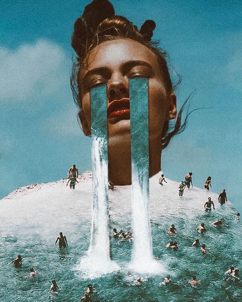 A Collage, Swimming, Collage, Water, Instagram, Art