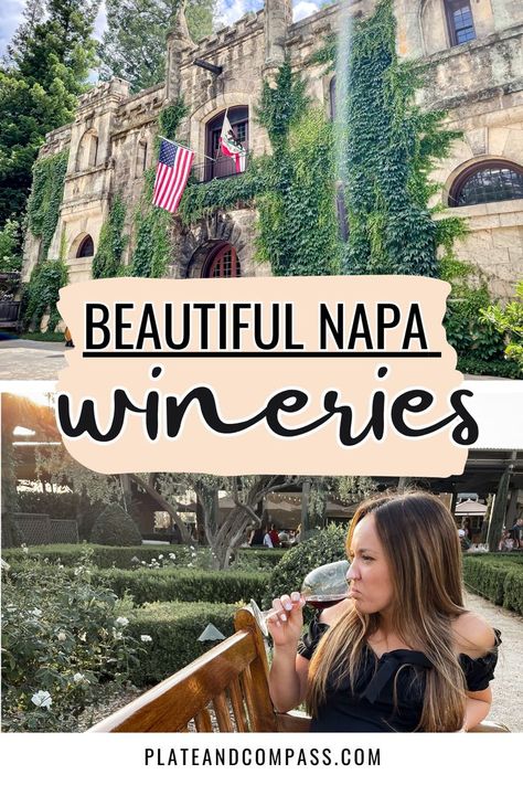 Beautiful Napa wineries with a view Napa Valley Itinerary, Beautiful Wineries, Napa Wine Tasting, Napa Valley Wine Tours, Napa Valley Vacation, Napa Vineyards, Napa Valley Wine Train, Napa Valley Vineyards, Napa Valley California