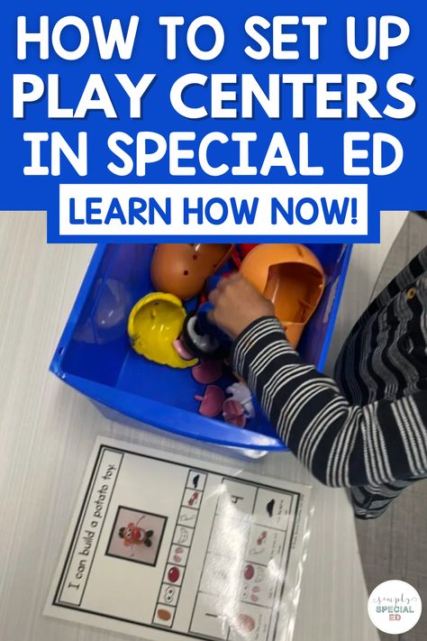 Centers For Self Contained Classroom, Science Special Education, Morning Tubs Special Education, Special Education Prek Classroom, Aba Center Ideas, Play Skills Activities, Early Childhood Special Education Ideas, Independent Play Activities Elementary, Science For Special Education Students