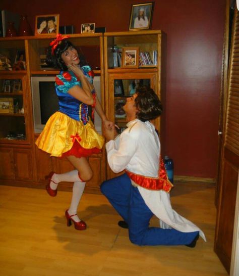 Snow white and Prince Charming Couples costumes Snow White And Prince Charming Costume, Snow White Couple Costume, Princess And Prince Costumes Couples, Snow White And Prince Charming, Snow White And Prince, Asian Gf, Prince Charming Costume, Snow White Prince, Prince Costume