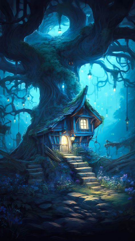 #hut #wizard #dnd #witch #night #fairytale #magic #magical Dnd Witch, Wizard Dnd, Witch Cabin, Witch Hut, Fantasy Cottage, Fantasy Au, Mermaid Stories, Fairy House Crafts, Fantasy Wizard