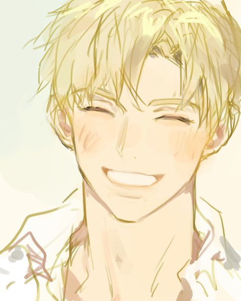 Blonde Hair Anime Boy, Blonde Anime Boy, The Novel's Extra, Blonde Hair Boy, 얼굴 드로잉, Boy Drawing, Boy Character, Blonde Boys, The Editor