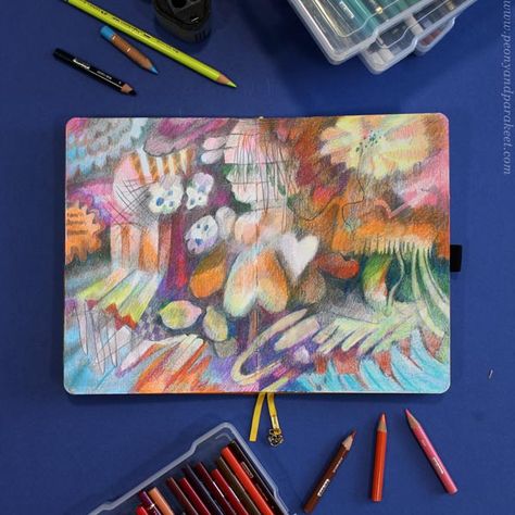 Colored Pencil Doodling Color Pencil Abstract Art, Sketchbook Colored Pencil, Colored Pencil Doodles, Color Melt Blonde, Journal Tutorials, Pencils Art, Art Journal Tutorial, Color Melt, Expressing Yourself