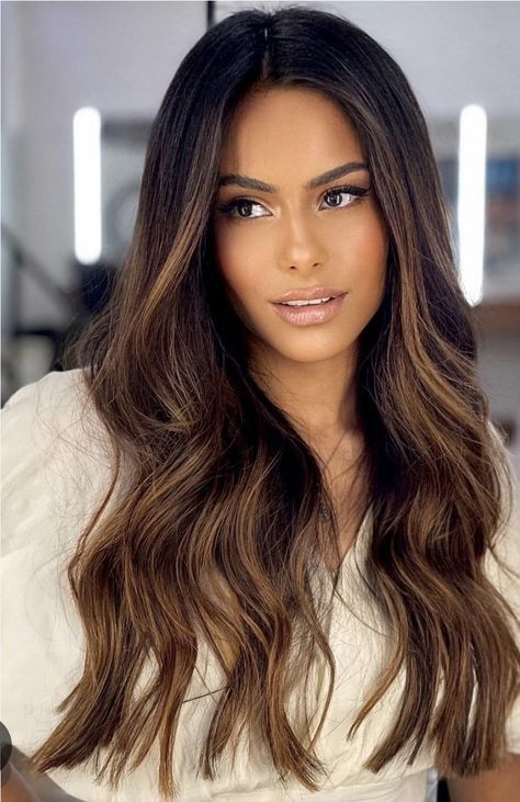 Black To Brown Balayage, Olive Skin Hair, Best Brunette Hair Color, Dark Brown Hair Color Ideas, Brown Hair Color Ideas, Brown Hair Shades, Brunette Hair With Highlights, Brown Hair Color, Brunette Balayage Hair