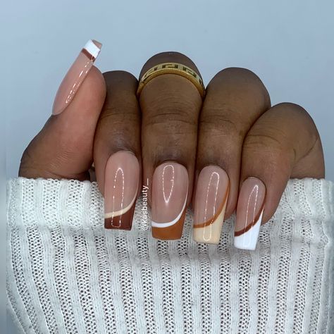 There's a new beauty trend taking over Instagram and it's absolutely stunning. Say hello to "quartz nails". Trendy Minimalist Nails Almond, Fun Summer Nails Square, Autumn Biab Nails, Autumn Nails Square, Neutral Nails Ideas, Cream Nails Designs, Cute Press On Nails, Neutral Nail, Short Press On Nails