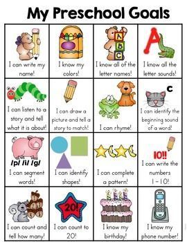 Kindergarten Goals, Goal Sheet, Portfolio Kindergarten, Preschool Assessment, Preschool Prep, Kindergarten Skills, Alphabet Kindergarten, Kindergarten Readiness, Pre Kindergarten