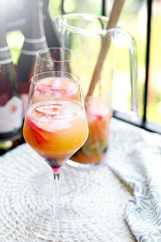 National Bubbly Day Cava Sangria - Powered by @ultimaterecipe Cava Sangria Recipe, Sangria Champagne, Cava Sangria, Sparkling Cocktail, Indian Tea, Chicken And Shrimp, Palm Sugar, Sangria Recipes, Exotic Food