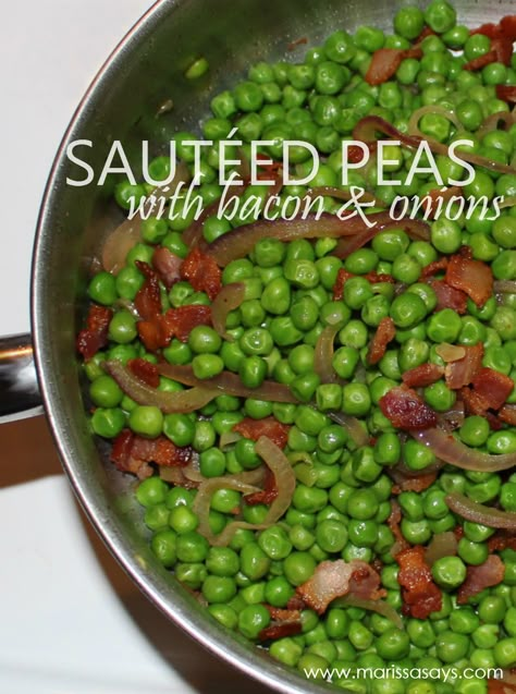 Pea Sides, How To Cook Peas, Peas With Bacon, Bacon Side Dishes, Philadelphia Things To Do, Peas And Bacon, Peas Bacon, Sugar Snap Pea Recipe, Snap Peas Recipe