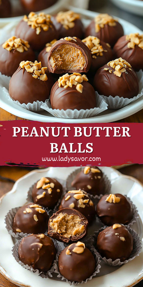 Irresistible Peanut Butter Balls Butter Balls, Peanut Butter Filling, Chocolate Drip, Peanut Butter Balls, Daily Recipes, Gluten Free Chocolate, No Bake Treats, Creamy Peanut Butter, Chocolate Brownies