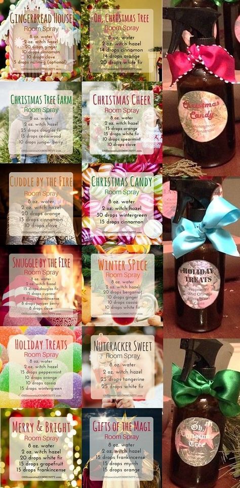 The 25+ BEST Christmas Holiday room spray recipes {made with essential oils}... Holiday Treats, Candy Cane Forest, Peace on Earth, Christmas Cheer, and more #essentialoils #essentialoilrecipes #essentialoilsprays #DIYroomsprays #Christmasroomsprays #essentialoilsforChristmas #homemadeChristmas Forest Treats, Diy Room Spray Essential Oils, Holiday Room Spray, Candy Cane Forest, Christmas Room Spray, Diy Gifts For Christmas, Room Spray Recipe, Peace On Earth Christmas, Diy Room Spray