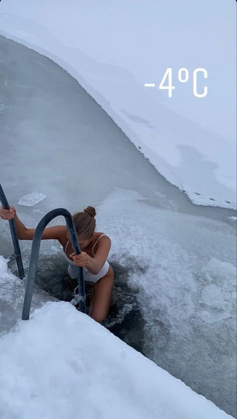 Winter Swimming Aesthetic, Ski Vacation Aesthetic, Snow Makeup, Interior Quotes, Don Perignon, Ice Swimming, Swimming For Beginners, Chalet Girl, The Hunting Party