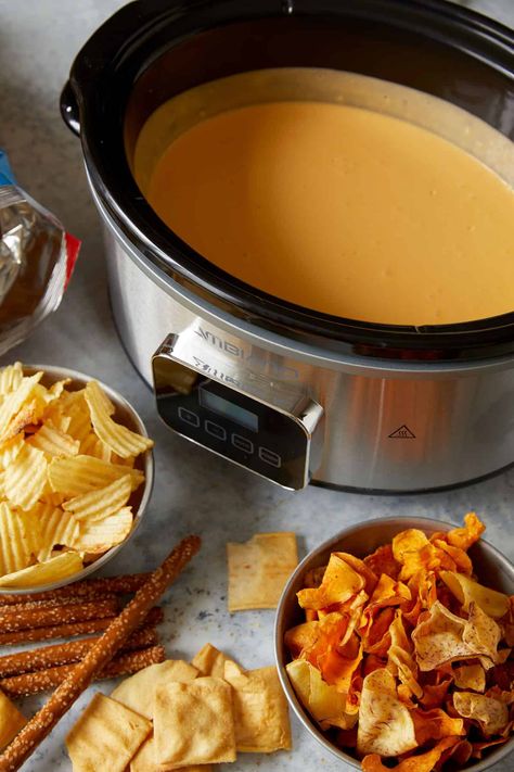 Crock Pot Beer Cheese Dip | Spoon Fork Bacon Crock Pot Beer Cheese Dip, Crock Pot Beer Cheese, Beer Cheese Dip Crockpot, Cheese Dip Crock Pot, Spoon Fork Bacon, Crock Pot Dips, Football Parties, Beer Cheese Dip, Fondue Pot