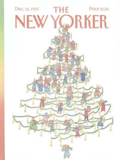 The New Yorker Christmas, New Yorker Christmas, New Yorker Prints, New Yorker Magazine Covers, The New Yorker Covers, Printable Christmas Decorations, Sue Johnson, New Yorker Cover, The New Yorker Magazine