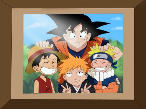 Shounen Group Photo Naruto,Goku,Fluffy,Ichigo Ichigo Manga, Photo Naruto, Goku Wallpaper, Anime Group, Naruto Vs, Goku Vs, Anime Bleach, Dragon Ball Super Goku, Character Wallpaper