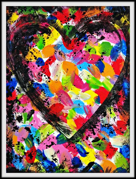 Pop Art For Kids: Painted Heart Inspired by Jim Dine | Woo! Jr. Kids Activities : Children's Publishing Jim Dine Hearts, Jim Dine Art, Third Grade Art Project, February Art, Abstract Art For Kids, Heart Art Projects, Easy Abstract Art, Third Grade Art, Valentine Art Projects