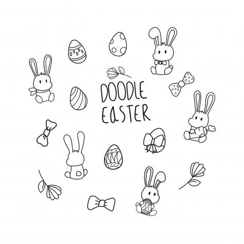 April Doodles Easy, Simple Easter Drawings, Easter Drawings Ideas Easy, Easter Doodles Easy, Easter Bujo, Easter Sketches, April Drawings, April Doodles, Easter Drawings Ideas