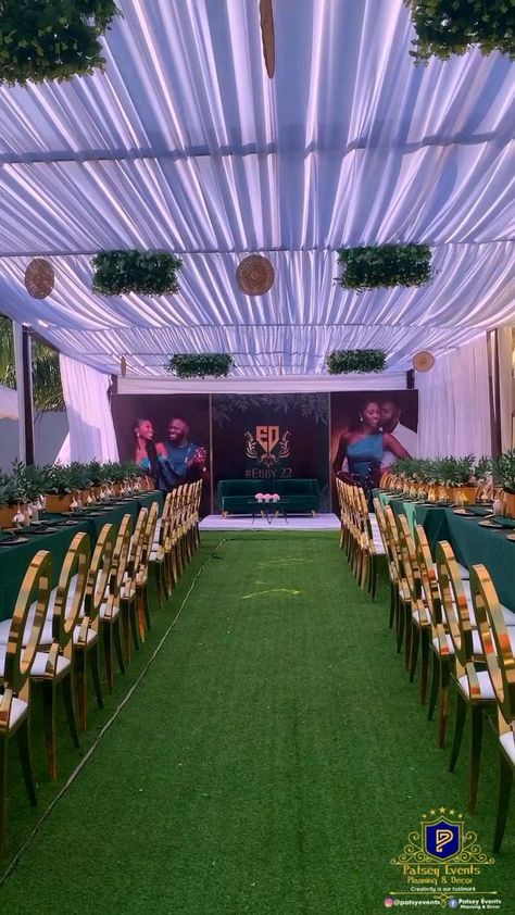 Green Wedding Decorations, Outdoor Tent Wedding, Ghana Accra, Bridal Room, Room Styling, Wedding Background Decoration, Event Stylist, Green Themed Wedding, Dream Wedding Decorations