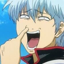 Gintoki Funny Face, Gintoki Funny, Gintama Funny, Anime Reaction, Anime Hairstyles, Sakata Gintoki, Fancy Casual, Funny Face, Anime Comics