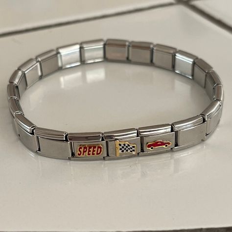 Deadstock stainless steel nomination bracelet, has expanders so will fit male wrist, can easily remove links to fit smaller wrist by following directions below. https://www.pearcesjewellers.co.uk/pages/nomination-add-remove Fashion Accessories For Men, Italian Charm Bracelet Men, Mens Wishlist, Cool Bracelets For Guys, Men’s Accessories, Guys Christmas Gifts, Men’s Jewelry, Men’s Gifts, Masculine Bracelets