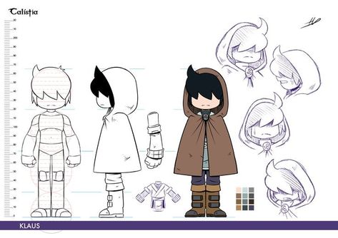 Klaus Art Style, Character Design Pose Sheet, 2d Character Design Animation, Chibi Character Sheet, Character Design Sheet Reference, Characters Model Sheet, Character Reference Sheet Poses, Character Design References Sheet, Character Design Model Sheet