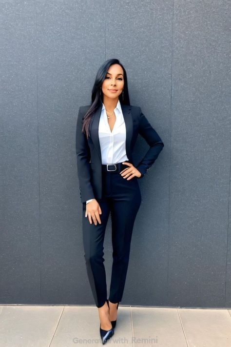 Female Accountant Outfits, Formal Pant Suits For Women Chic, Corporate Uniforms Offices, Corporate Suits For Women, Female Blazer Outfit, Female Formal Outfits, Accountant Outfit, Accountant Outfit Women, Female Accountant