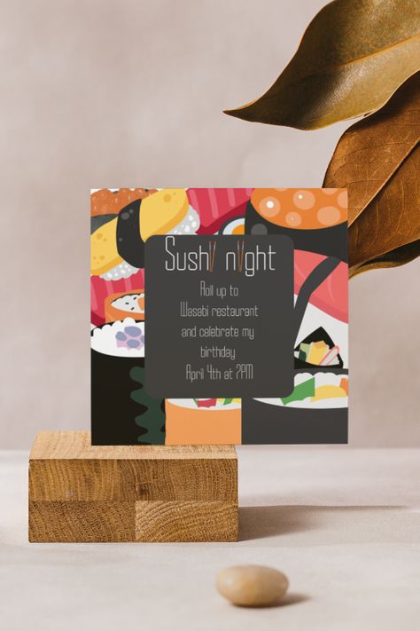 Sushi Party, Sushi Night, Dinner Night, Party Dinner, Best Part Of Me, Dinner Party, Party Invitations, United States, Birthday