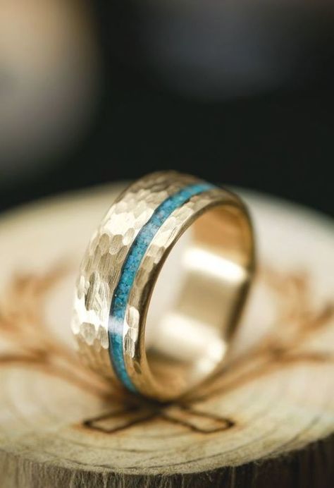 Turquoise Wedding Band, Summer Wedding Favors, Antler Wedding Band, Antler Wedding, Wood Wedding Band, Staghead Designs, Custom Wedding Band, Turquoise Wedding, Custom Wedding Rings