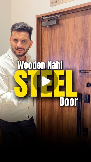 Sourabh Jain on Instagram: "😱 This LOOKS Like Wood, But It’s STEEL?! My Mind Was Blown in Japan 🇯🇵 (Now in India 🇮🇳) by @tostem_india 

You guys, I was NOT believing this is not a wooden door! I had to knock on it myself to check - it’s STEEL! 🤯  This is such a game-changer for Indian homes, especially for bathrooms, balconies, and terraces. Any door that’s exposed to water or termites... this is the answer!

I first saw these amazing doors when I was visiting Tostem in Japan. I was blown away by how strong and beautiful they were, and I knew right then that Indian homes NEEDED this.  The best part? They’re available in India now!

This is a one-time investment that will give you peace of mind for a lifetime.  Think of it like building a strong foundation for your home - these doors Indian Bathroom, Japanese Door, Steel Door Design, Indian Homes, Steel Door, Main Door, Bathroom Doors, Steel Doors, Wooden Doors