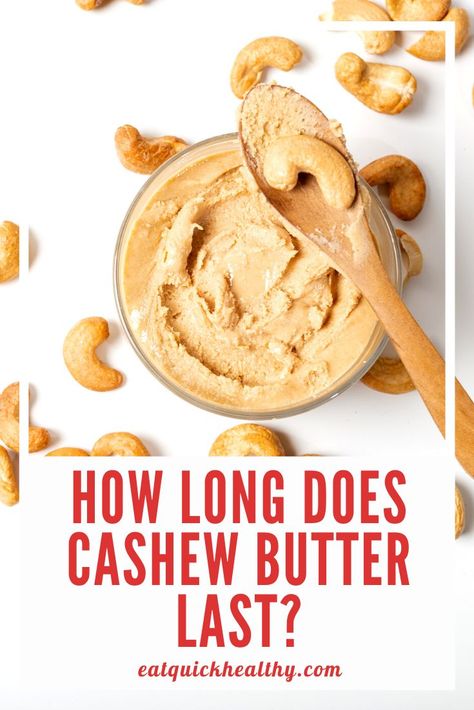 How Long Does Cashew Butter Last? Cashew Cream Recipe, Pantry Refrigerator, Butter Storage, Pantry Fridge, Cashew Cream, Cashew Butter, How To Store, Quick Healthy, Healthy Alternatives