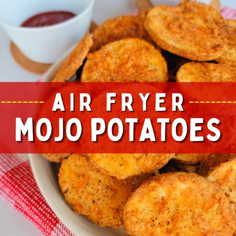 Air Fryer Mojo Potatoes Recipe - Run Eat Repeat Air Fryer Recipes Pork Chops, Mojo Potatoes, Air Fryer Recipes Pork, Air Fryer Sweet Potato Fries, Air Fry Potatoes, Peanut Brittle Recipe, Local Pizza, Brittle Recipes, Easy Potato Recipes