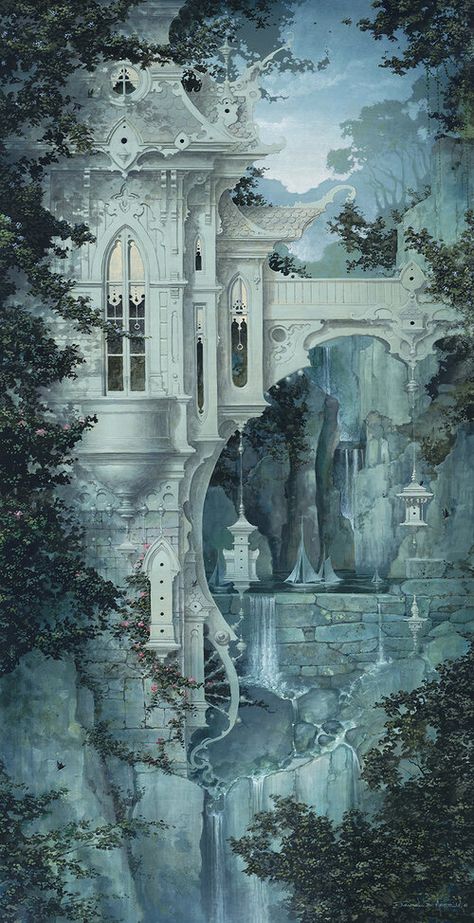 Daniel Merriam, Street Gallery, Fantasy Landscape, Limited Edition Prints, Fantasy World, Art Inspo, Art Reference, Fantasy Art, Concept Art