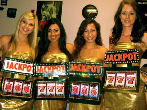 "I'm Feeling Lucky," everyone dresses up in casino related attire. Casino Theme Halloween Costume, Vegas Theme Party Outfit Costumes, Vegas Theme Costume, Casino Theme Costume, Vegas Dress Up Theme, Las Vegas Halloween Costumes, Casino Costume Ideas, Casino Halloween Costumes, Las Vegas Costume Ideas