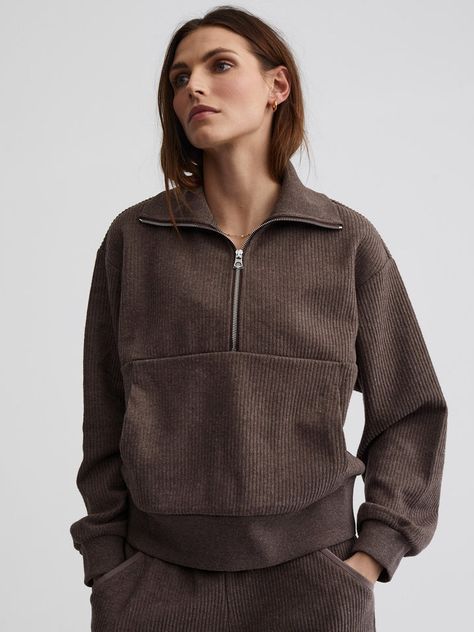 Winter Half-zip Sweatshirt With Pockets, Relaxed Fit Half-zip Sweatshirt For Loungewear, Functional Half-zip Winter Sweatshirt, Cozy Half-zip Sweatshirt With Fleece Lining, Cozy Half-zip Sweatshirt With Zipper Closure, Cotton Pants Women, Corduroy Top, Leggings Tops, Shop Prints