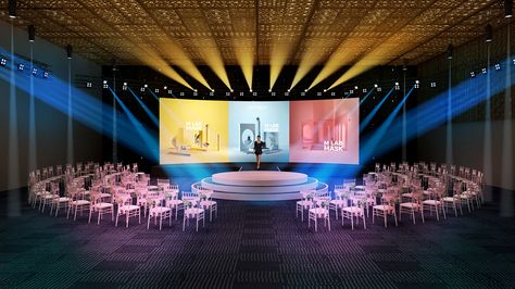 Event Technology Ideas, Launch Event Ideas, Launching Event, Planning An Event, Event Technology, Tv Set Design, Corporate Event Design, Event Agency, Stage Set Design