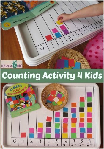 Elmer’s First Counting Book by David McKee is a fabulous book to introduce counting to young children and toddlers. #Booksthatteachchildrentocount Activity Kindergarten, Elmer The Elephants, Counting Activity, Prek Math, Montessori Math, Number Activities, Numbers Preschool, Learn To Count, Crafts Easy