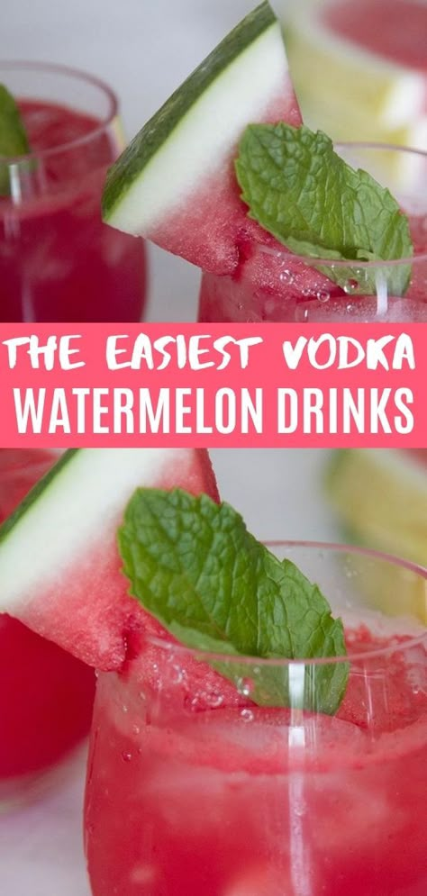 Watermelon Vodka Drinks Recipes, Watermelon Cocktail Vodka, Watermelon Vodka Recipes, Watermelon Mixed Drinks, Watermelon Summer Drinks, Watermelon Alcohol, Watermelon Alcoholic Drinks, Watermelon Water Recipe, Watermelon Vodka Drinks