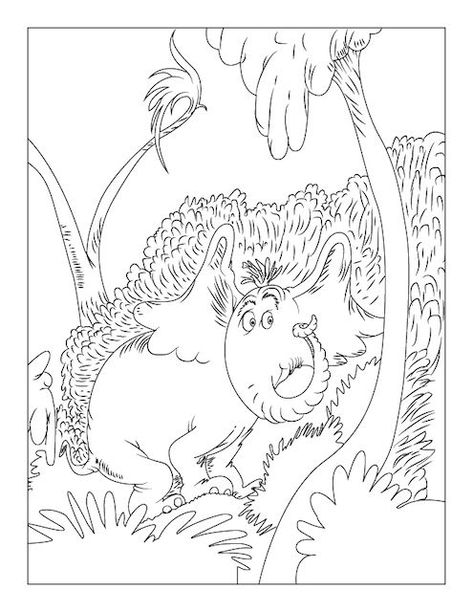 Dr. Seuss's Horton hears a Who Coloring Page Lorax Coloring Pages, Snoopy Coloring Pages, Elsa Coloring Pages, Seuss Crafts, Horton Hears A Who, Free Homeschool Printables, Red Fish Blue Fish, Pokemon Coloring Pages, Relaxing Colors