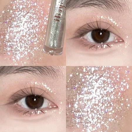 HISYI Liquid Eyeshadow Pearlescent Glitter Fine Lift Lying Silkworm Glitter Monochrome Eyeshadow Liquid Highlight 3ml Features: If you have any questions. Please contact us in time, we will serve you 24 hours a day. Good adhesion, blends with the skin, not easy to agglomerate, and keeps the makeup long lasting. Easy to apply, even beginners can use it. This easy-to-use and effortless eyeshadow is suitable for absolutely. package make it a ideal gift to bring your sister,mom,and daughter such sur Makeup Without Powder, Monochrome Eyeshadow, Eyeshadow Liquid, Eye Highlighter, Shimmer Eye Makeup, Eye Glitter, High Pigment Eyeshadow, Liquid Glitter Eyeshadow, Eyeshadow Pencil