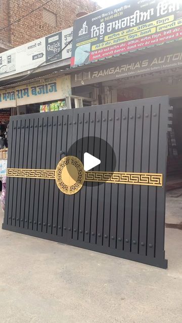 NEW RAMGARHIA ENGI. WORKS 🏗️ on Instagram: "We make all Types of gate , ironic gates ,steel gates , Metal gates , aluminium profiles gates , wooden sheets gates , grills , railings , steel railings , glass railings , wooden railings , japani chokhats , door frames & windows , chogaths & windows frames with finest quality without any compromise. A complete real estate fabrication shop.  we manufacture Iron & steel products everything a house needs.  we provide good services.  we are Gates , steel railing & glass railing , wooden railing , door frame Specialist ✅ @new.ramgarhia.engi.works  contacts-8209741313  #gate #design #gatedesign #designs #glassrailing #glassrailings #railing #grill #home #homedecor #homedesign #homesweethome #exteriordesign #exterior #interiordesign #interior #engine Front Gate Modern Design, Iron Gates For Home, Iron Gate For Home, Front Door Iron Gate, Fabrication Gate Design, Aluminium Profile Gates, Profile Gate Design, House Main Gates Design Iron, Metal Gates Design Modern