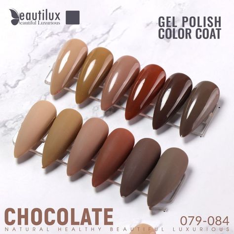 Fall Nail Art Designs, Nail Gel Polish, Classy Acrylic Nails, Gel Lacquer, Gel Polish Colors, Uv Gel Nails, Nails Desing, Chocolate Color, Brown Nails