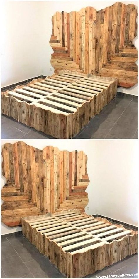 Pallets Bed, Wooden Pallet Beds, Wood Pallet Beds, Palette Furniture, Diy Pallet Bed, Pallet Furniture Designs, Pallet Beds, Recycling Ideas, Pallet Bed