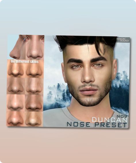 Sims 4 Object CC: Duncan Nose Preset N09  Patreon  By Magichand Ts4 Nose Mask, Sims 4 Cc Male Nose, Ts4 Nose Presets, Sims 4 Male Nose Presets, Sims4 Presets, Sims 4 Cc Makeup Skin, Ts4 Body Presets, Sims 4 Cc Nose, Sims 4 Objects Cc